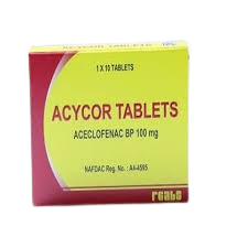 Tab Acycor 100mg by pack