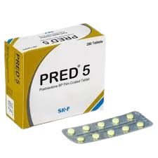 Tab Pred unbranded 5mg (By card)